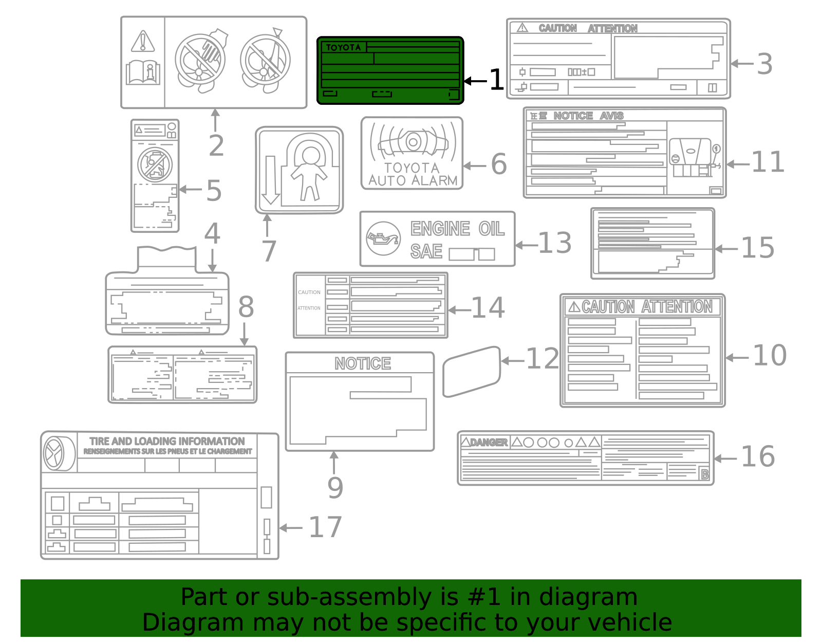 Emission Label - Toyota (11298-F0212)