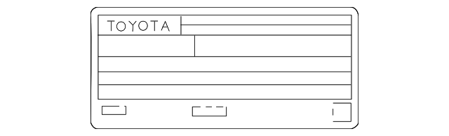 Emission Label - Toyota (11298-F0212)