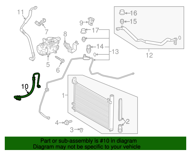 20102015 Toyota Discharge Hose 8870347040 Toyota Parts