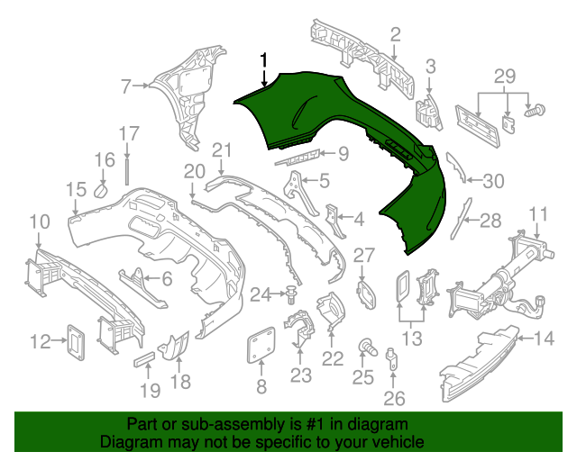 2016-2019 Mercedes-Benz Bumper Cover 292-885-13-25-9999 | MB Online Parts