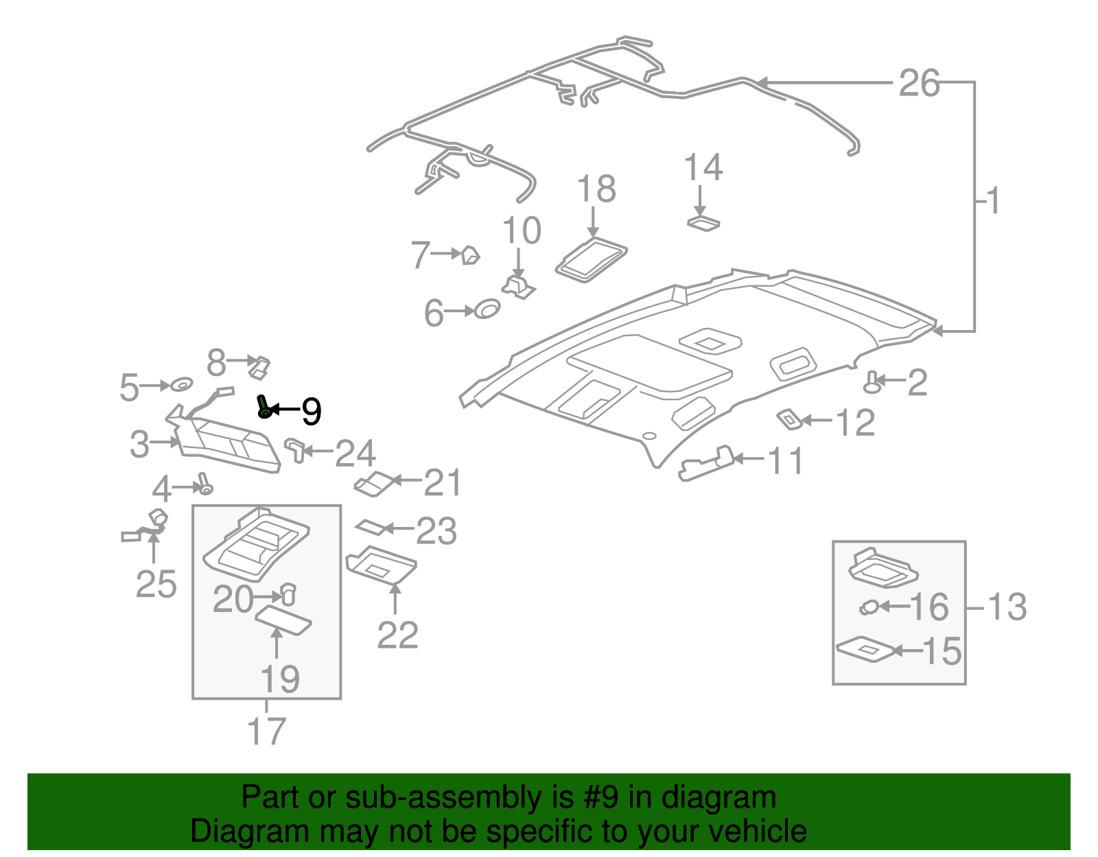 Sunshade Support Bolt - GM (94520170)