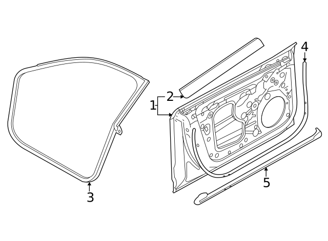 2022-2024 Audi e-tron GT Weather-Strip On Body 9J1-831-722-AY