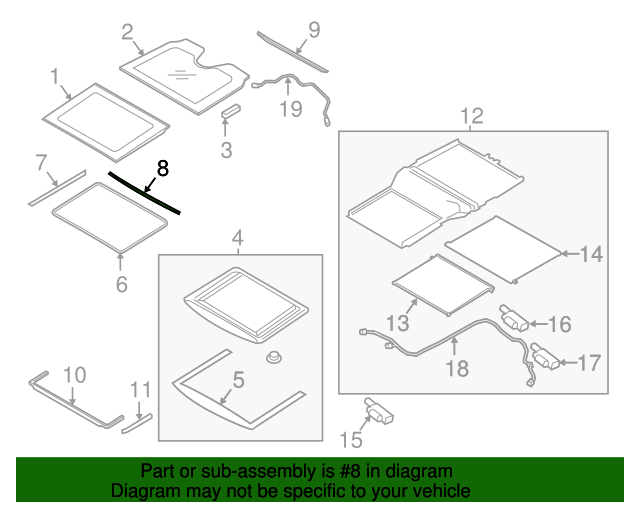 Genuine Sunroof Opening Trim for 20172023 Land Rover Discovery Land
