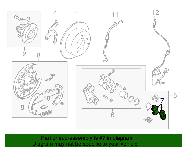 20102011 Kia Soul Brake Pads Rear 583022KA00
