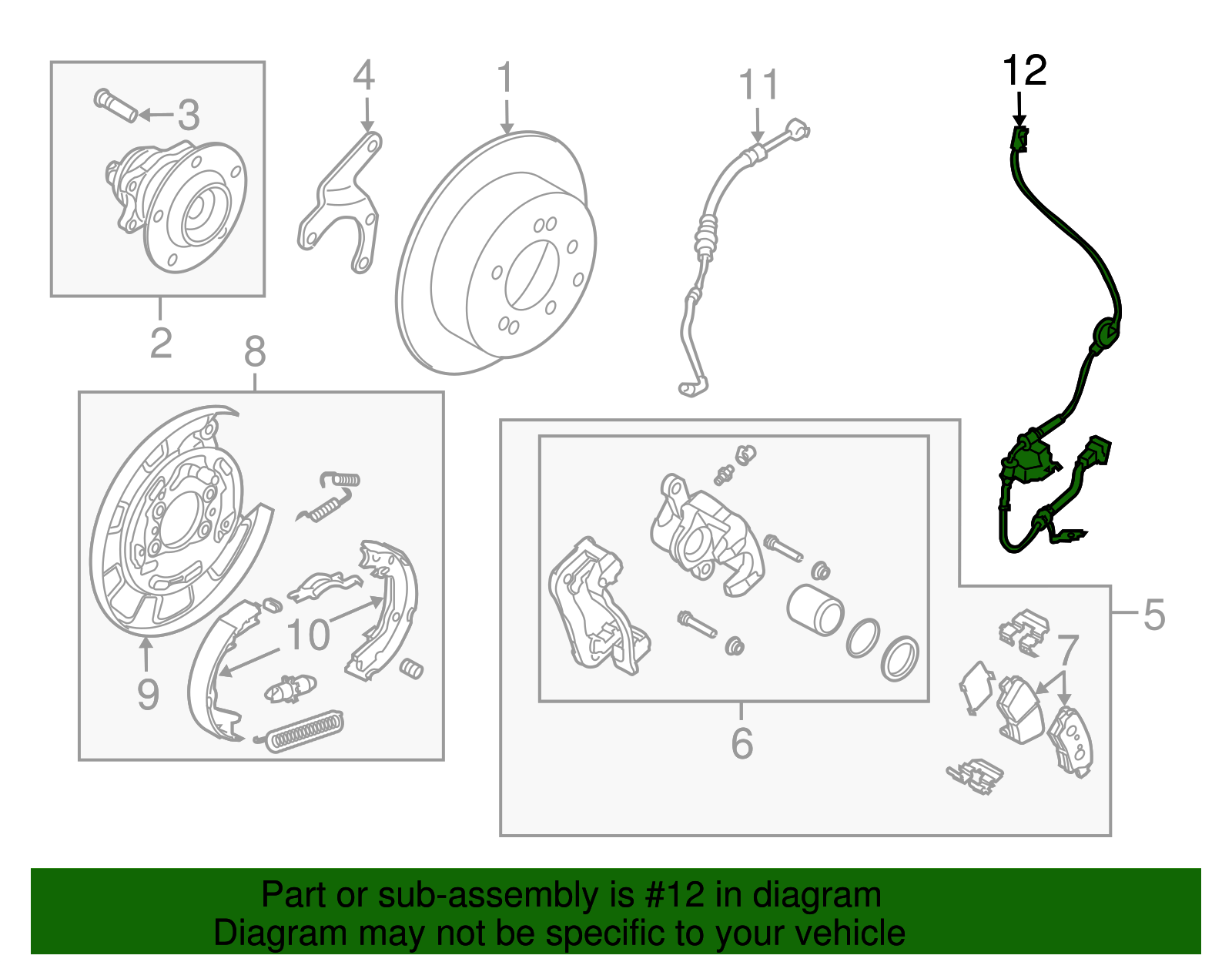 ABS Wheel Speed Sensor – Rear Right Fit For Kia Soul 2010-2013 (OE# 919202K100) - View #10