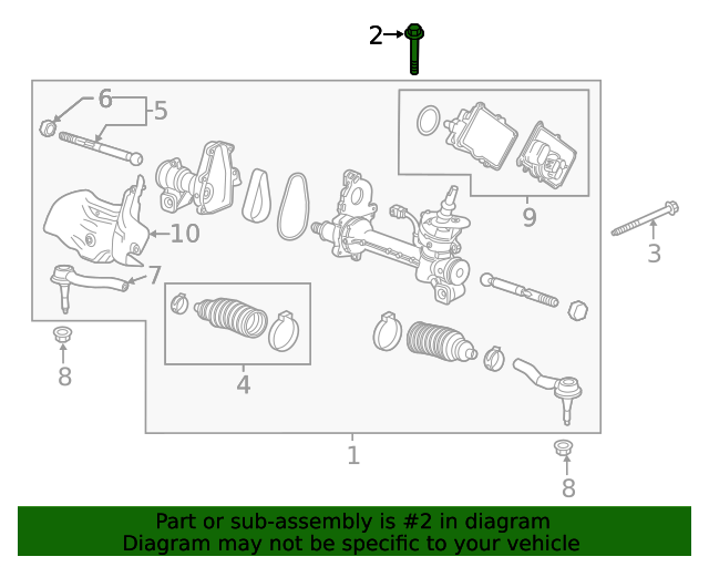 11548952 GM Steering Gear Bolt GM Parts Store