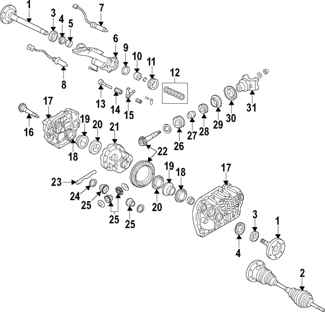 20112014 GM Front Passenger Side Drive Axle Inner Shaft Retaining Ring
