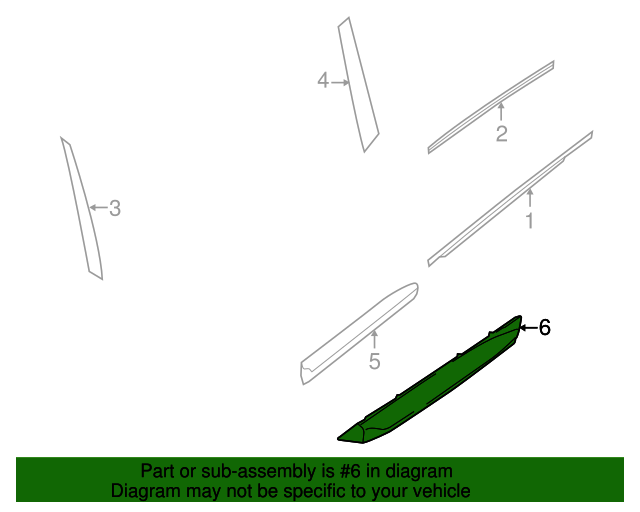 Genuine Infiniti Lower Molding 82877-3JA0B