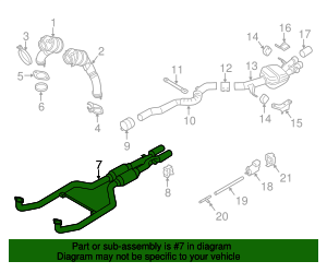 18307845471 - 2012-2018 BMW Front Muffler (18-30-7-845-471) | BMW of ...