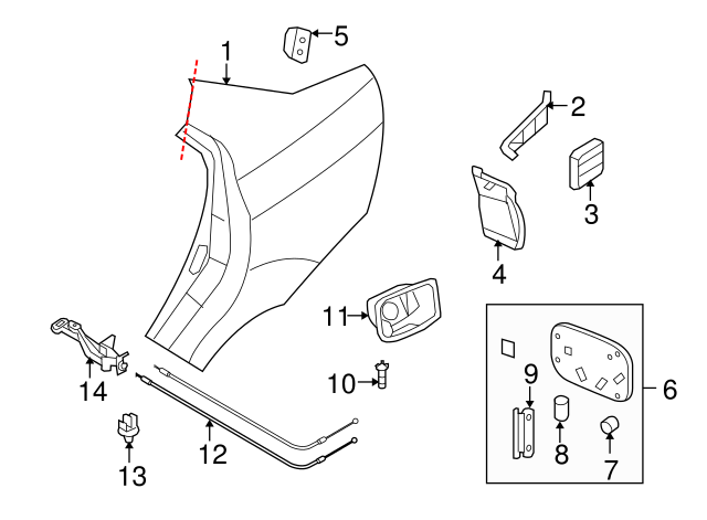 2007-2011 Chevrolet Aveo Wheel Shield - Driver's Side (LH) 96648674 ...
