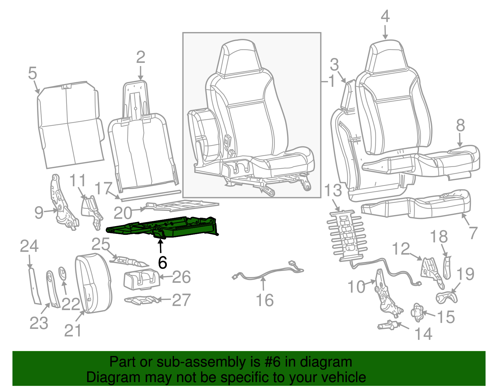 Seat Frame - GM (89041508)
