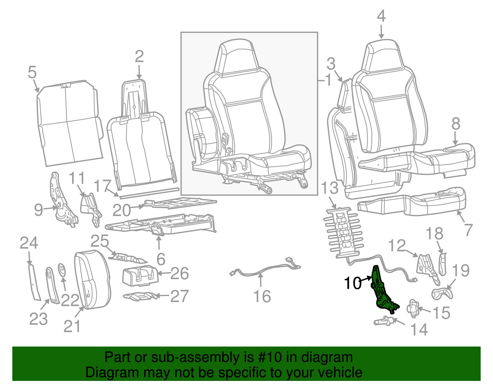 Recline Adjuster - GM (89039095)