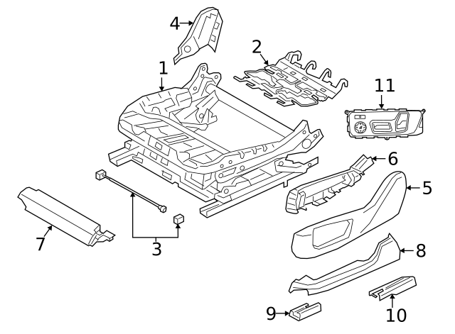 52208494743 - 2019-2022 BMW X7 Track Cover (52-20-8-494-743) | BMW 