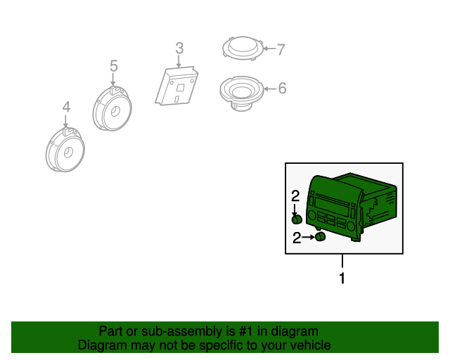 00202-F7000-FZ - Radio - 2006-2008 Hyundai Sonata | Conicelli Hyundai