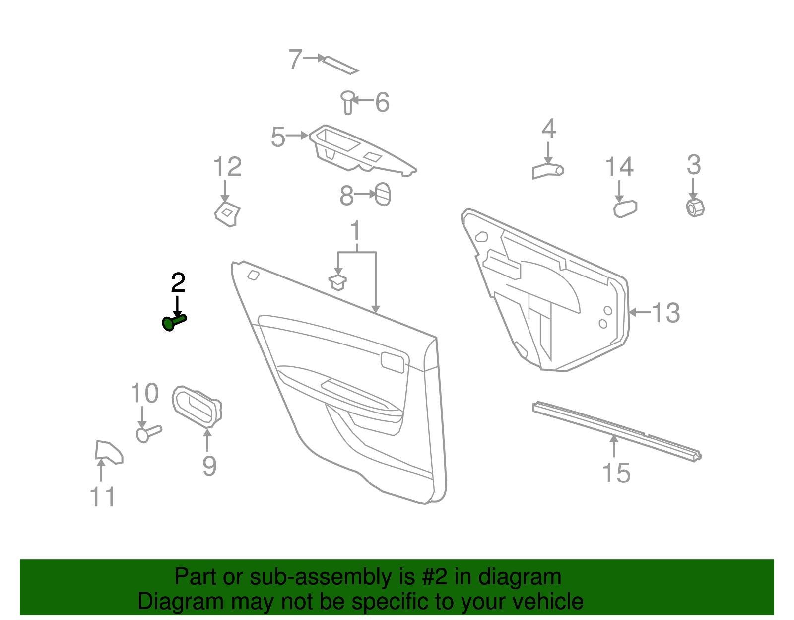 Retainer-FrontAndRear S/D Trim (Push-In_ *Ebony - GM (22690838)