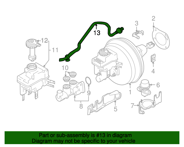 Genuine BMW 34336769629 Vacuum Hose FREE Shipping on Most