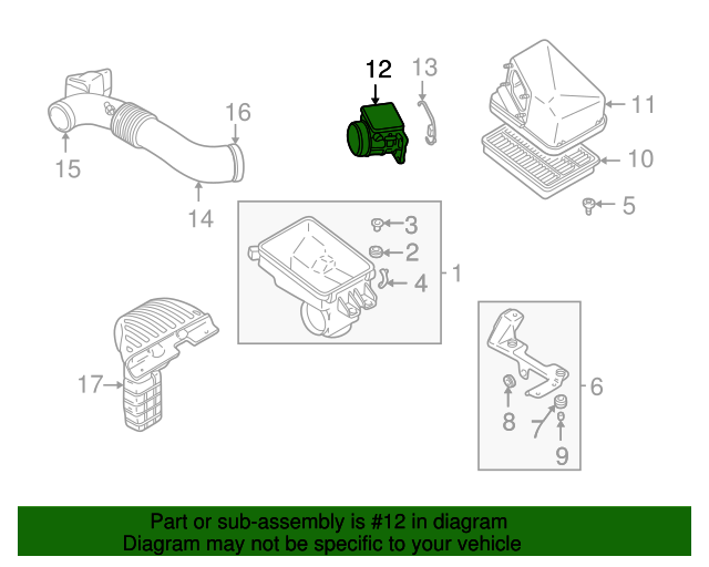 Mass Air Flow Sensor Mitsubishi (MD336482)