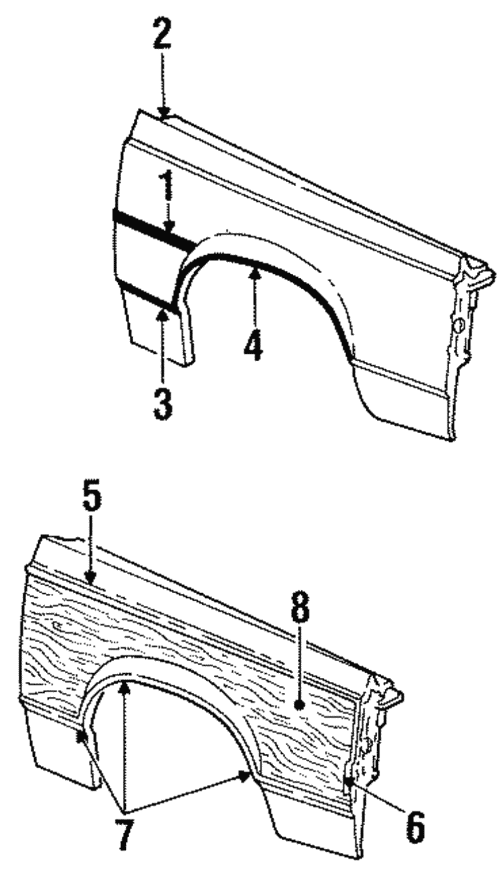 Body Side Molding - Ford (E8AZ-16003-A3Z)
