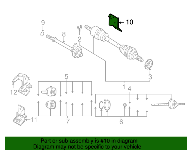 2008 Mazda Tribute Cv Axle Shaft Carrier Bearing Bracket L3H525740