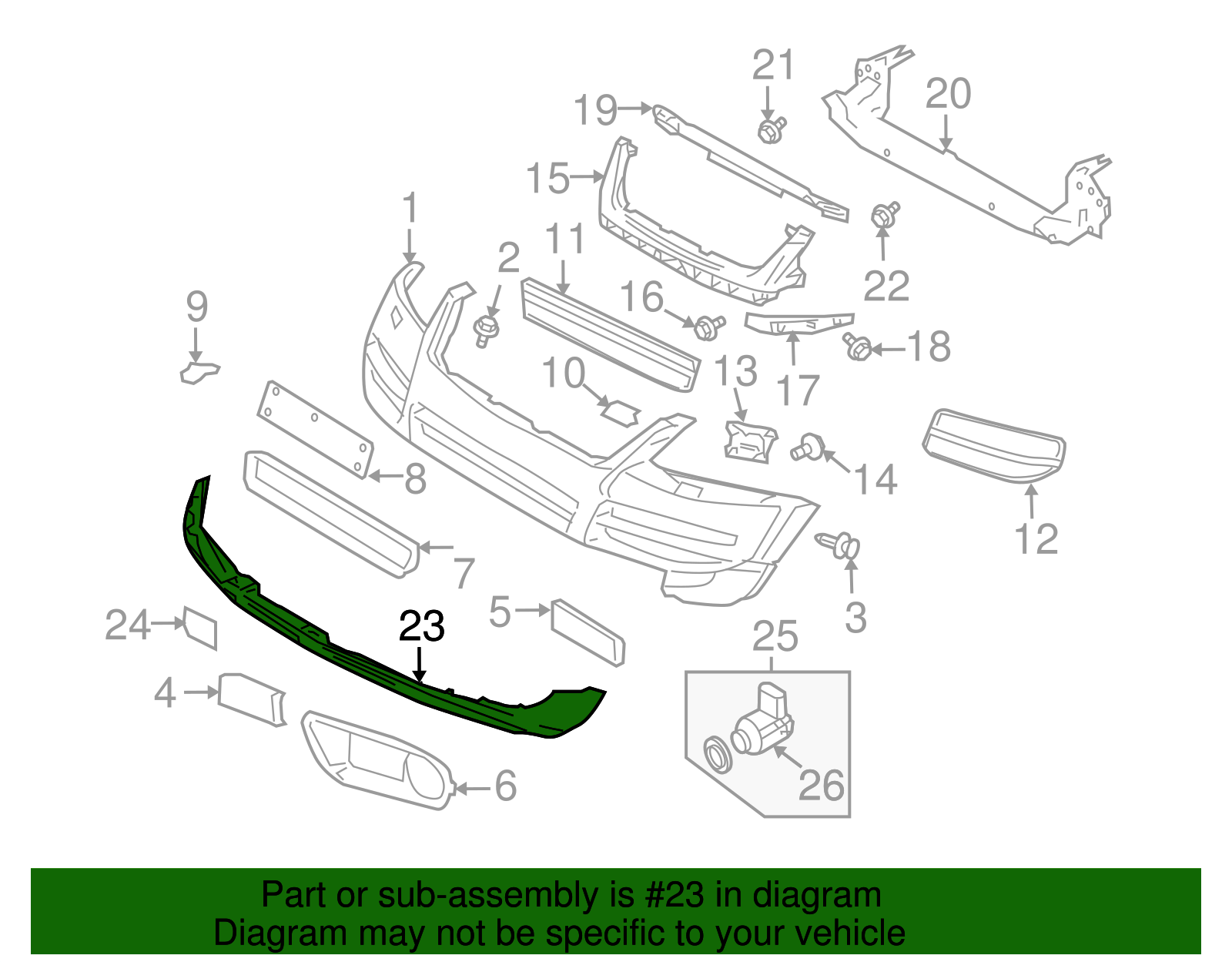 Spoiler - Volkswagen (7L6-807-059-E-9B9)