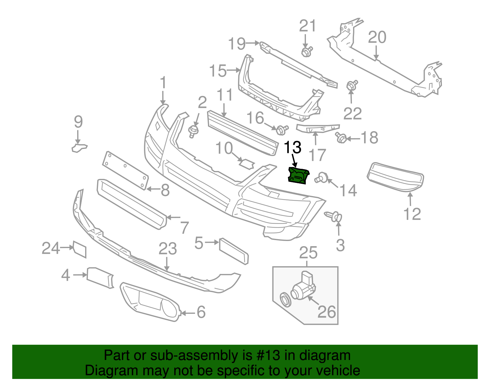 Bumper Cover Bracket - Volkswagen (7L6-807-362)