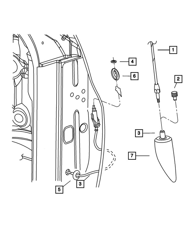 Genuine Mopar Antenna Cable 56043089AF