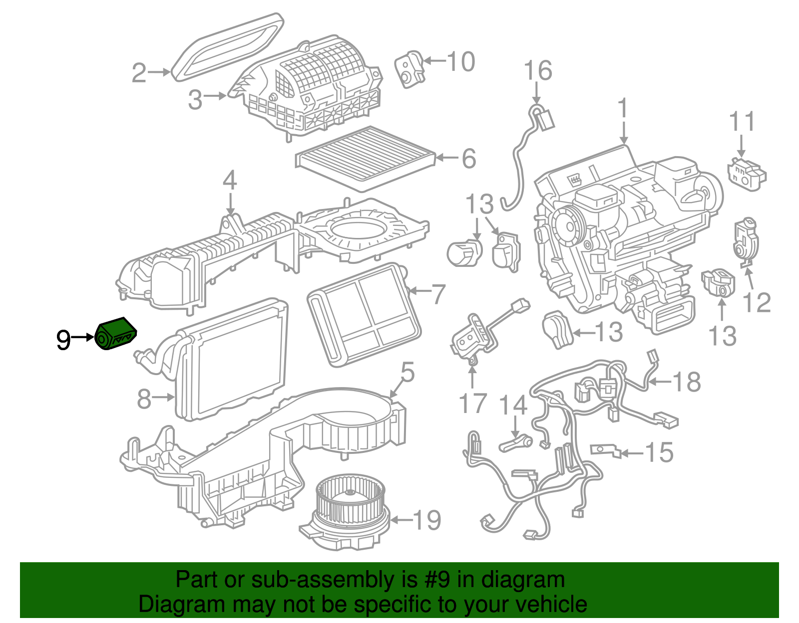 Air Conditioning Thermal Expansion Valve Kit with Valve Seals, Valve, Plate, Stud, and Bolts - GM (84055932)