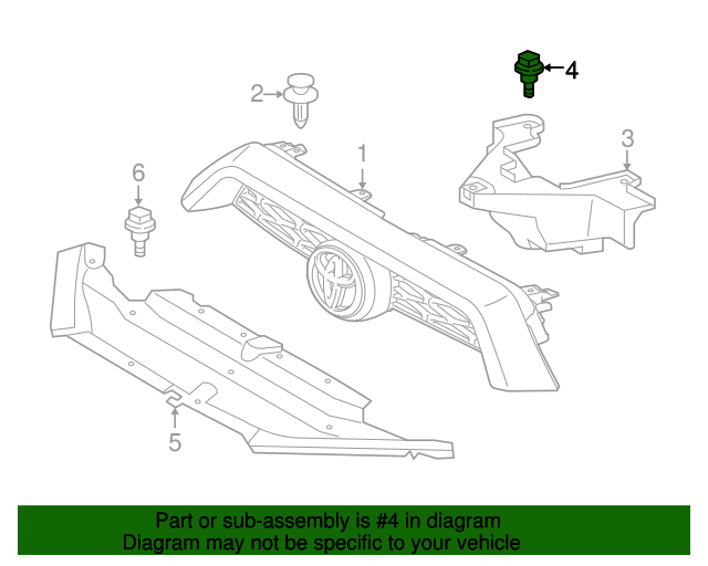 Tail Lamp Assembly Bolt Toyota (9010906293) Toyota Parts