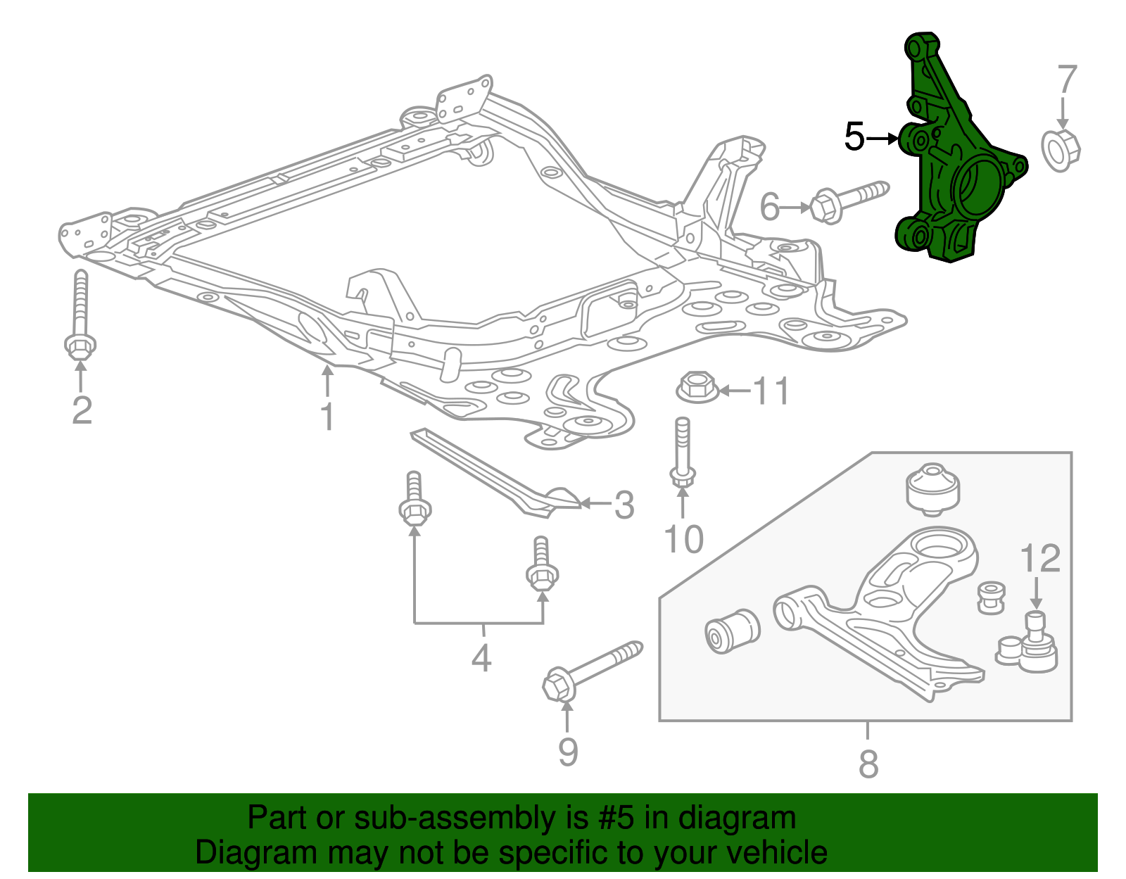 Driver Side Steering Knuckle - GM (96979004)