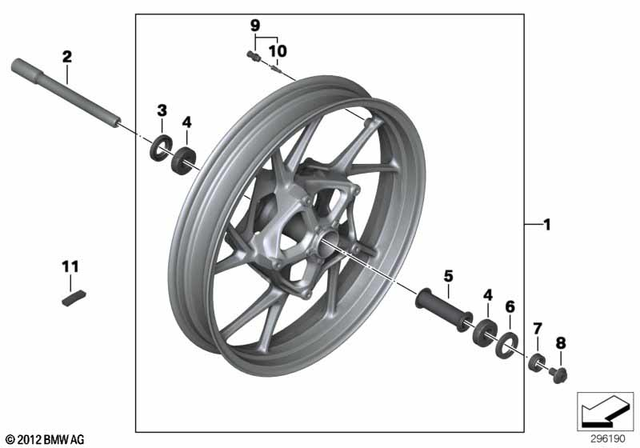 36318552158 - Spacer Bushing, Exterior 2013-2024 BMW-Motorrad 
