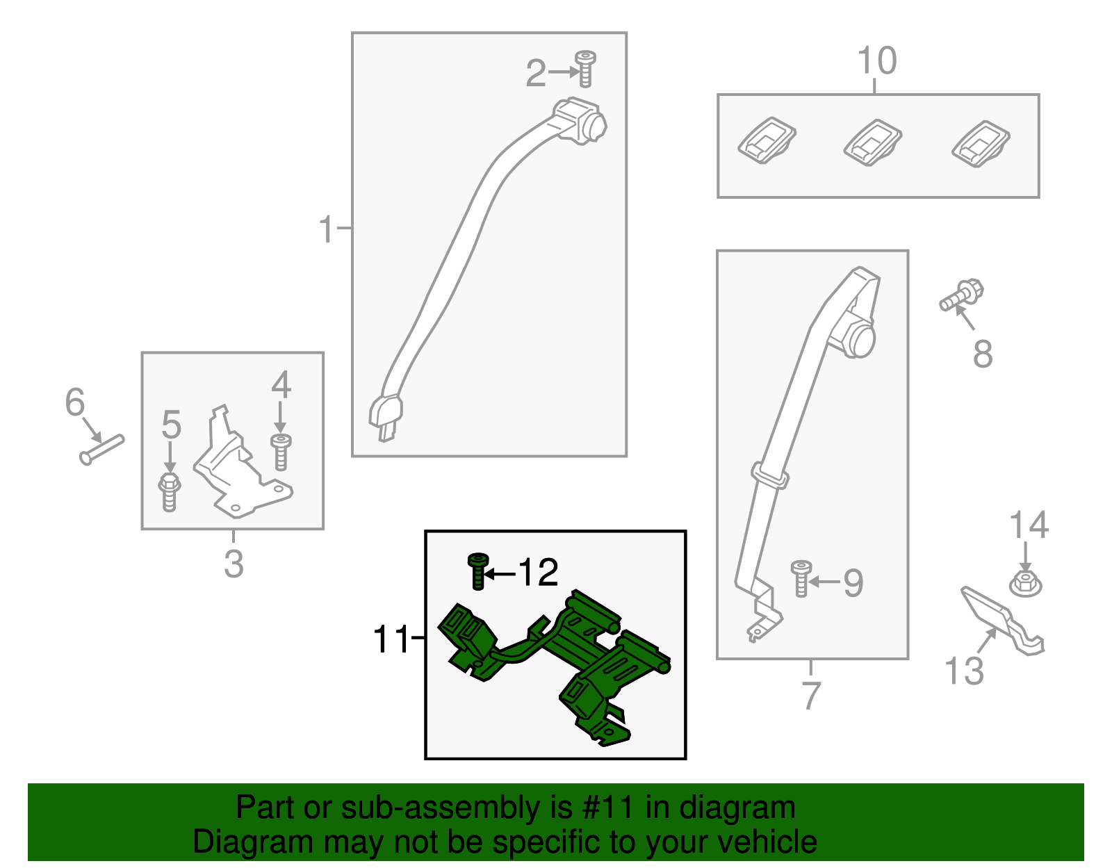 Buckle End - Ford (HG9Z-5461202-BD)