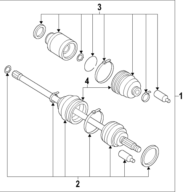 20142018 Subaru Forester Outer Cv Joint 28391SG050 Subaru Parts Store