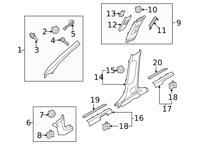 2021-2024 Kia Sorento Scuff Plate 85885-R5000WK | Kia Automotive Parts