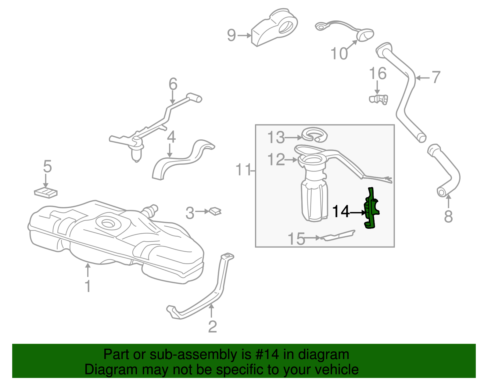 Fuel Level Sensor Kit with Seal - GM (88966972)