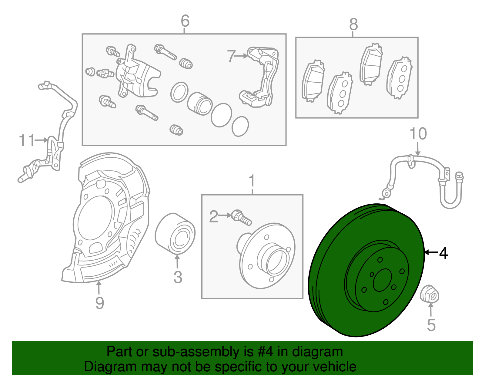 Disc Brake Rotor (Front) - Scion (43512-52120)