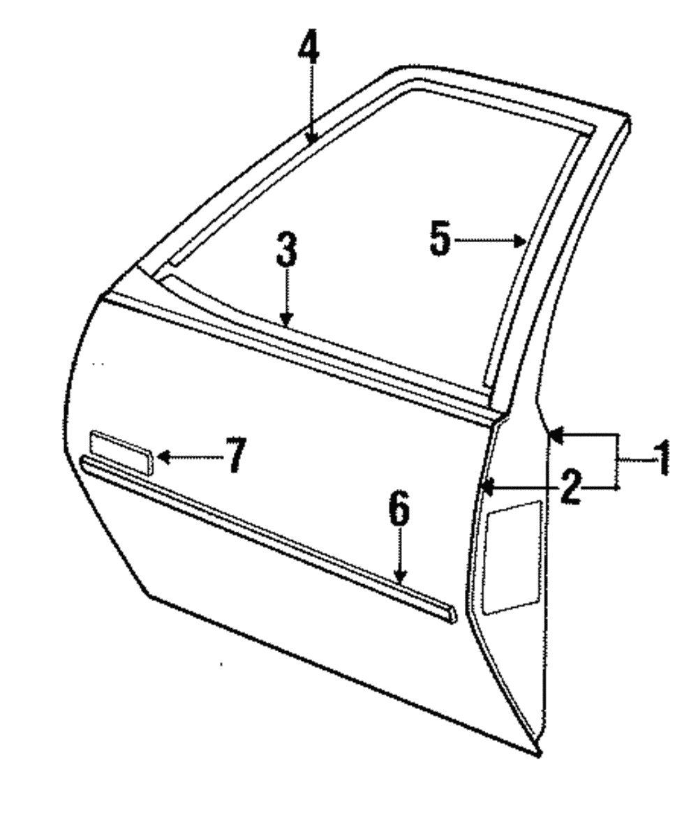 Kit-Molding O/P Front/Dr Center - GM (20501396)