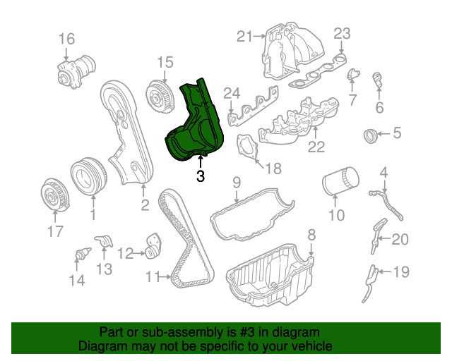 19952001 Ford Ranger Timing Cover F57Z6019C OEM Parts Online