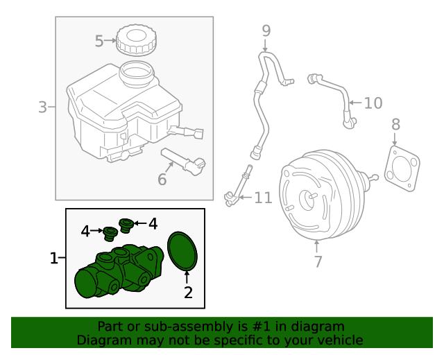 Genuine BMW 34336892205 Master Cylinder FREE Shipping on Most