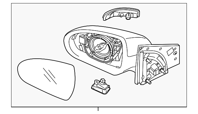 Genuine Hyundai 87607-22000 Mirror and Holder Assembly Rear Exterior Genuine Hyundai 87607-22000 Mirror and Holder Assembly Rear Exterior