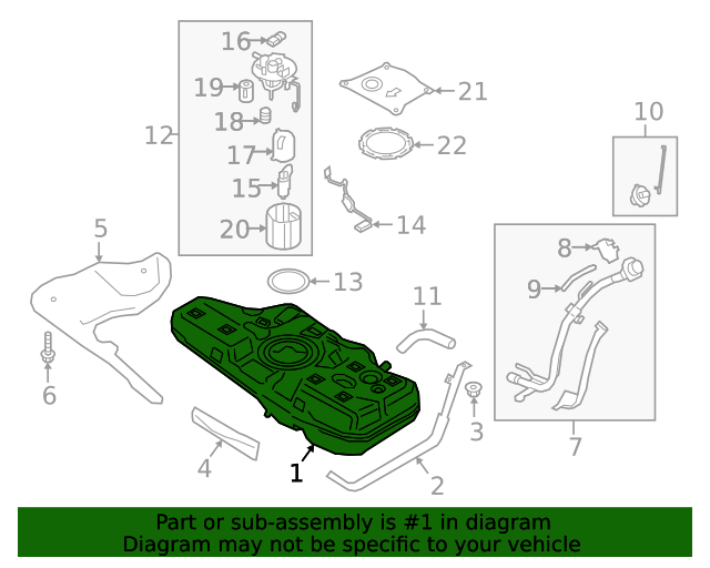 20192020 Kia Forte Fuel Tank 31150M7500