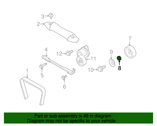 20102012 Subaru Idler Pulley Bearing 23723AA04A Subaru Parts Store