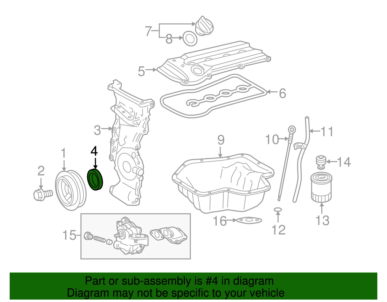 Engine Crankshaft Seal (Rear) - Scion (90311-89010)