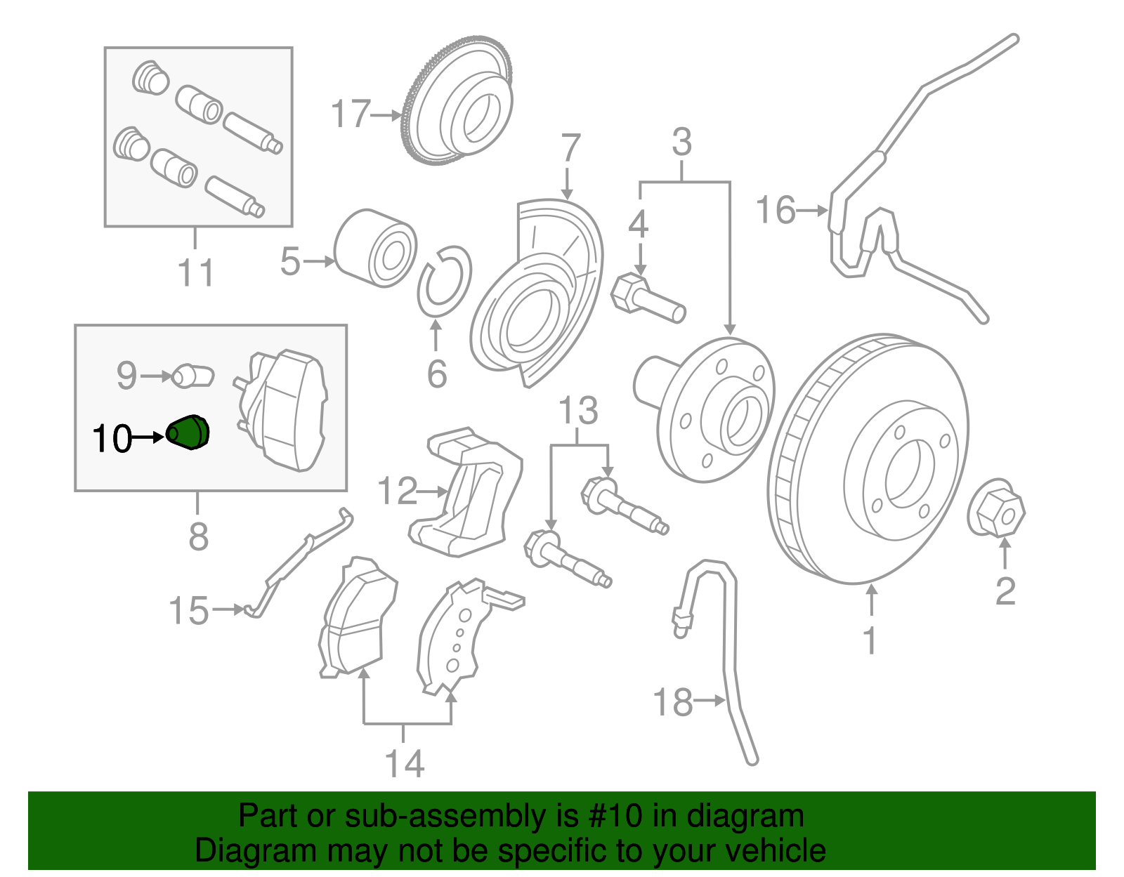 Brake Bleeder Screw Cap - Ford (YL8Z-2A391-AA)
