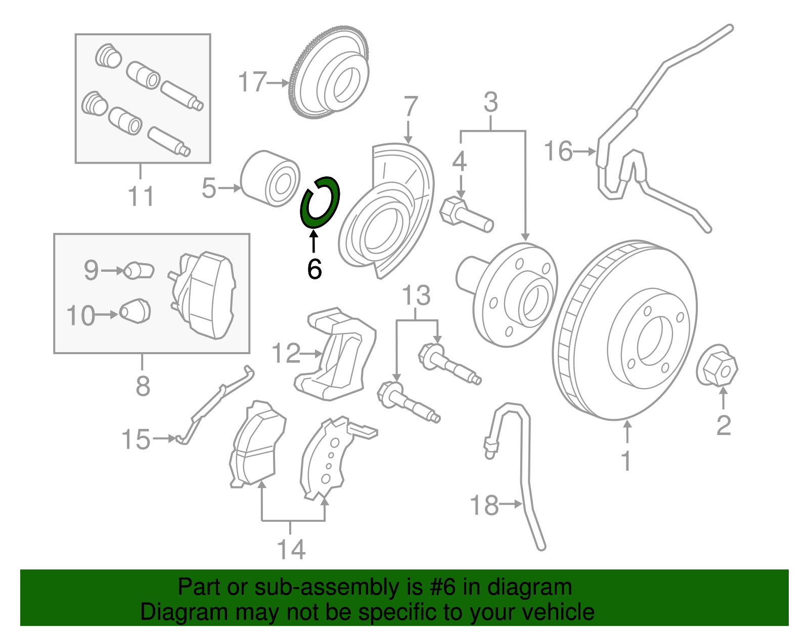 Retainer Ring - Ford (YL8Z-3B457-AA)