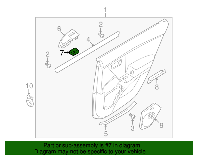 Genuine Hyundai 93580-3L002-3G Power Window Sub-Switch Assembly Genuine Hyundai 93580-3L002-3G Power Window Sub-Switch Assembly