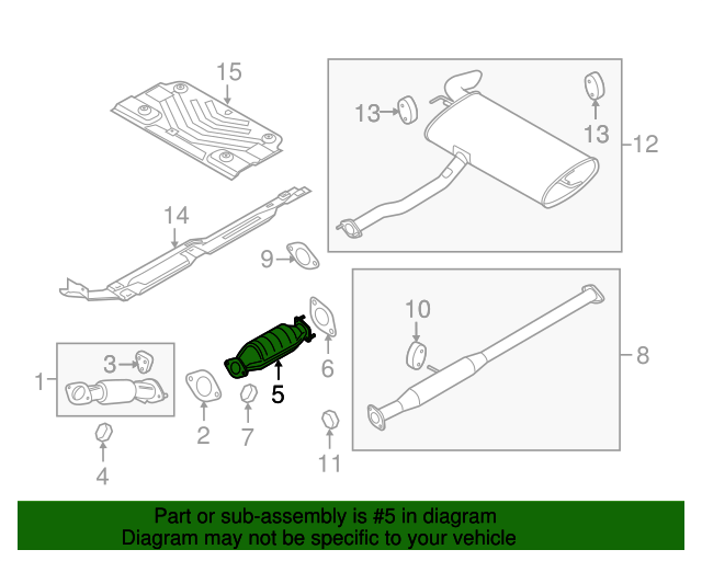 289602G780 Catalytic Converter 20112016 Kia Sportage My Kia Parts