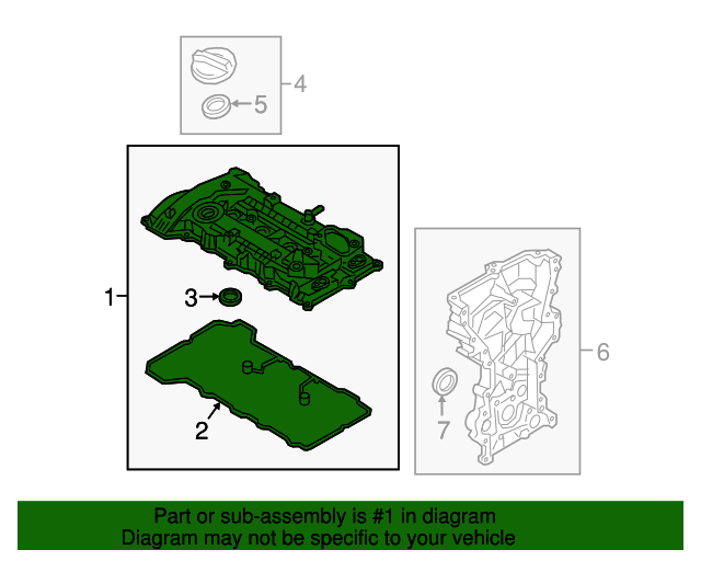 20142021 Hyundai Valve Cover 224102E210 OEM Parts Online