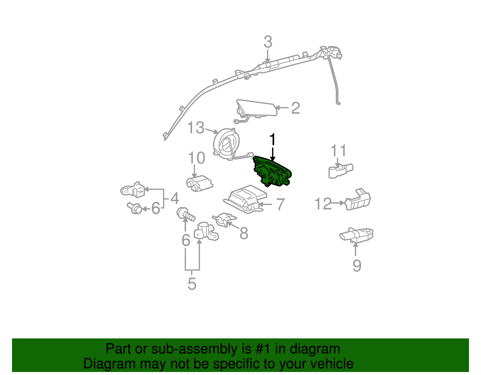 Driver Air Bag - Toyota (45130-0C031-E0)