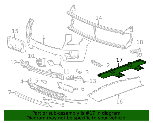 Genuine OEM Front Bumper Fascia Extension Part 84860715 Fits 20212022