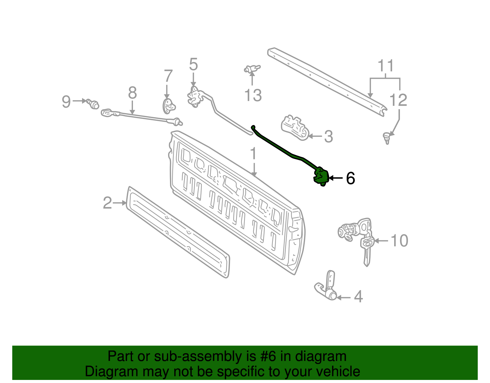 thumbnail image 2 of Newyall Left And Ight Tailgate Latch Lock 2 of 14